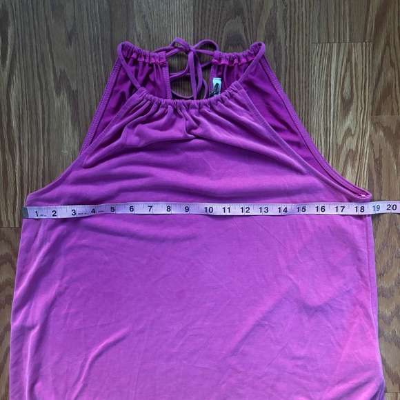 NWT Green Envelope Y2K-Style Hot Pink Long Halter Top with Tassel Fringe Medium - Picture 7 of 12